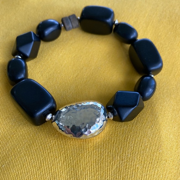 Silpada Black Quartz and Silver Magnetic Bracelet B1328 ~ Retired - Picture 2 of 7
